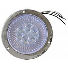 PLAFON REDONDO Bisel Cromado ((Luz Led Gel Turbine Alta Baja) con 6 Leds 12/24V 4