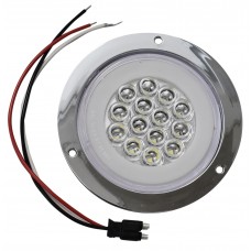 PLAFON REDONDO Bisel Cromado (Luz Gel Fija -Luz Led Fija) (con Conector 3 Vias) con 14 Leds 12/24V 4