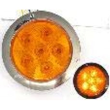 PLAFON REDONDO Bisel Cromado (Luz Led Fija-Estrobo) 12-24V con 6 Leds 4