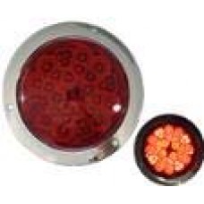 PLAFON REDONDO Bisel Cromado (Luz Led Alta-Baja-Estrobo) 12-24v con 32 Leds 4