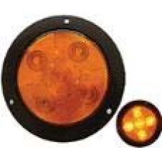 PLAFON REDONDO Bisel Negro (Luz Led Fija-Estrobo) 12-24V con 5 Leds 4