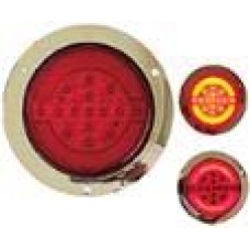 PLAFON REDONDO Bisel Cromado Ojo de Angel Tipo Gel (Alta-Baja) (Luz Led Alta-Estrobo) 12-24v con 15 Leds 4