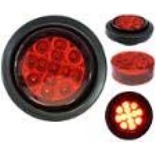 PLAFON REDONDO con Empaque Bisel Negro (Luz Led Fija) 12-24V con 13 Leds 2.5