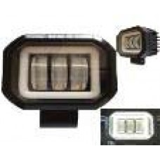 FARO RECTANGULAR Ojo de Angel Tipo Gel (Fija) (Luz Led Fija-Estrobo) 30w 12-24v BLANCO 7.6 x 5.9 cm (2 pzas)
