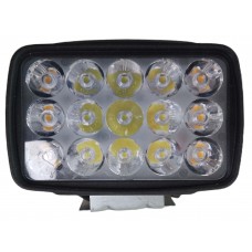 FARO RECTANGULAR (Luz Leds Fija-Estrobo ) 15 Leds 12v 6 X 9 cm BLANCO
