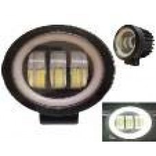 FARO REDONDO Ojo de Angel Tipo Gel (Fija) (Luz Led Fija-Estrobo) 30w 12-24v  BLANCO 2