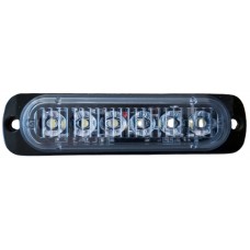 MODULO  (Luz Led Fija Estrobo Patrulla Caminata Emergencia) 6 Leds 12v 2.5cm X 10.5cm  BLANCA 