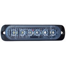 MODULO  (Luz Led Fija Estrobo Patrulla Caminata Emergencia) 6 Leds 12v 2.5cm X 10.5cm  ROJO 