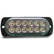 MODULO (Luz Led Fija Estrobo Intermitente) 12 Leds 12v 3.5cm X 10cm BLANCA 