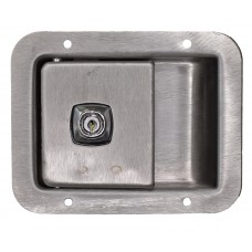 MANIJA EXTERIOR UNIVERSAL con Llave Tipo INTERNATIONAL (Chapa Hundida) ACERO INOXIDABLE
