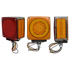 PLAFON DIRECCIONAL CUADRADO Bisel Cromado Leds Luz Angel (Luz Alta-Baja-Fija-Estrobo) con 34 Leds 12/24V 4