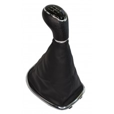 PERILLA PALANCA VELOCIDADES CHEVROLET Spark Mod. 16-21 STD. 5 VELOCIDADES con FUNDA DE PIEL NEGRA con Marco CROMADO