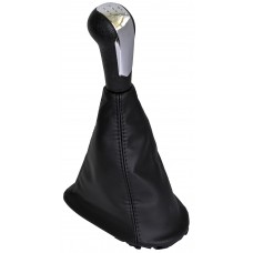 PERILLA PALANCA VELOCIDADES CHEVROLET Spark Mod. 13-17 Beat Mod.18-21 STD. 5 VELOCIDADES con FUNDA DE PIEL NEGRACROMADA