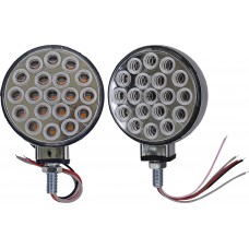 PLAFON DIRECCIONAL REDONDO (Luz Fija-Estrobo) con 38 Leds 12/24v 4