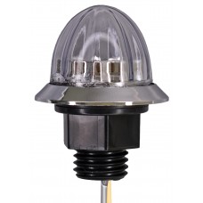 PLAFON REDONDO WATERMELON Mini Tipo Boton 2 Leds 12v (Luz Fija-Estrobo) 3.5 x 5cm AMBAR/BLANCO  (2 Pzas)