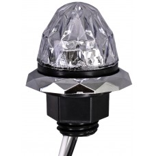 PLAFON REDONDO Punta Diamante Mini 2 Leds 12v (Luz Fija-Estrobo) 3.5 x 5cm ROSA (2 Pzas)