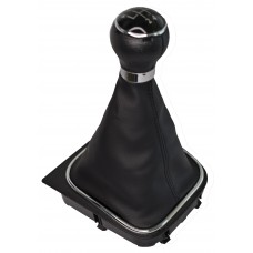 PERILLA PALANCA VELOCIDADES VOLKSWAGEN Bora Mod. 06-10-Golf MK5 Mod. 05-09- Golf MK6 Mod. 09-13-Jetta MK6 Mod.10-14 STD. 5 VELOCIDADES  Base Cuadrada con FUNDA DE PIEL