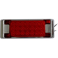 PLAFON RECTANGULAR Con Bisel (Luz Leds Fija-Alta-Baja-Estrobo) 12-24v 21 Leds Rojo 2
