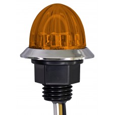 PLAFON REDONDO WATERMELON Mini Tipo Boton 2 Leds 12v (Luz Fija-Estrobo) 3.5 x 5cm AMBAR (2 Pzas) (2 Pzas)