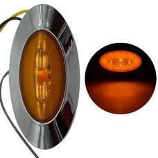 PLAFON REDONDO Bisel Cromado Ojo de Angel Tipo Gel (Alta-Estrobo) Bisel Cromado 12-24v 3 Leds 1
