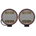 FARO REDONDO Con Arillo Contra Agua (Luz Led-Fija-Estrobo) 8 Leds 12/24v 72 watts 10.5x2x12.5cm ROJO/BLANCO (2 Piezas)