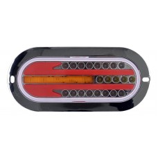 PLAFON OVALADO Bisel Cromado (Luz Led Stop-Reversa-Direcional-Estrobo) 12v con 21 Leds 2