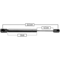 AMORTIGUADOR DE GAS UNIVERSAL Pick-up Tapa Trasera Largo=22.5 Cilindro=12 Varilla=6.7 cm  **Caída Lenta**