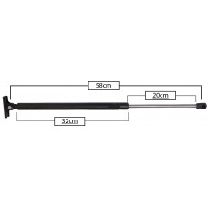 AMORTIGUADOR PARA PUERTA TRASERA DE GAS JEEP Cherokee Mod. 97-01 (67 kg.=656 nw) * Largo=58 Cilindro=32 Varilla=20 cm 