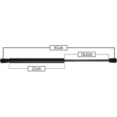 AMORTIGUADOR PARA PUERTA TRASERA DE GAS RENAULT Clio Mod. 99-05 (34.6 kg.=339 nw) * Largo=41 Cilindro=21 Varilla=16.5 cm 