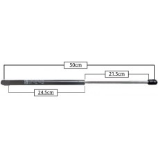 AMORTIGUADOR PARA PUERTA TRASERA DE GAS VOLKSWAGEN Golf A2 (27.5 kg.=269 nw) * Largo=50 Cilindro=24.5 Varilla=21.5 cm 