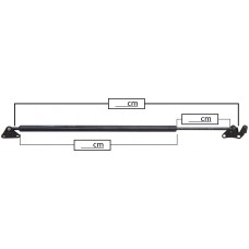 AMORTIGUADOR PARA PUERTA TRASERA DE GAS TOYOTA Hiace Mod. 04-14 * 3 Ptas. Largo=79 Cilindro=53 Varilla=21 cm . DERECHO