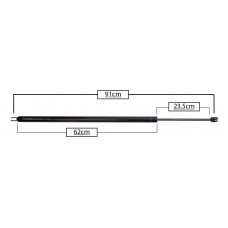 AMORTIGUADOR PARA PUERTA TRASERA DE GAS NISSAN Urvan Toldo alto Mod. 81-13 * Largo=48 Cilindro=24 Varilla=20 cm 