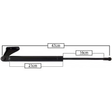 AMORTIGUADOR PARA PUERTA TRASERA DE GAS Tiida Hatch Back Mod. 07-14 Largo=47 Cilindro=21 Varilla=16 cm . DERECHO