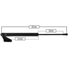 AMORTIGUADOR PARA PUERTA TRASERA DE GAS Tiida Hatch Back Mod. 07-14 Largo=47 Cilindro=21 Varilla=16 cm . IZQUIERDO