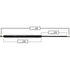 AMORTIGUADOR PARA PUERTA TRASERA DE GAS NISSAN Tsubame Mod. 90-95 (33.7 kg.=330 nw) * Largo=48 Cilindro=24 Varilla=20 cm 
