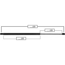AMORTIGUADOR PARA PUERTA TRASERA DE GAS HONDA Odyssey Mod. 99-02 * Largo=48 Cilindro=24 Varilla=20 cm 