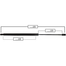 AMORTIGUADOR PARA PUERTA TRASERA DE GAS FORD Freestar Mod. 04-07. Largo=48 Cilindro=24 Varilla=20 cm 