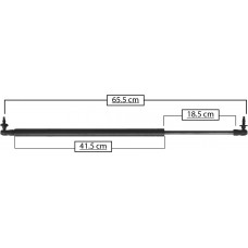 AMORTIGUADOR PARA PUERTA TRASERA DE GAS CHRYSLER Voyager-Caravan-Town 01-07 (96 kg.=941 nw) * Largo=65.5 Cilindro=41.5 Varilla=18.5 cm 