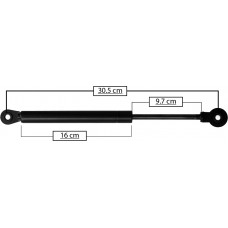 AMORTIGUADOR PARA CAJUELA DE GAS HONDA Accord 94-97 / Civic 92-95 (40.5 kg.=397 nw) * Largo=30.5 Cilindro=16 Varilla=9.7 cm 