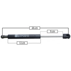 AMORTIGUADOR PARA CAJUELA DE GAS VOLKKSWAGEN Jetta A3 (70.4 kg.=690 nw) * Largo=26 Cilindro=13 Varilla=9 cm 