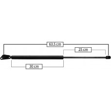 AMORTIGUADOR PARA CAJUELA DE GAS TOYOTA Camry Wagon 92-96 (45.9 kg.=450 nw) * Largo=63.5 Cilindro=30 Varilla=25 cm . DERECHO