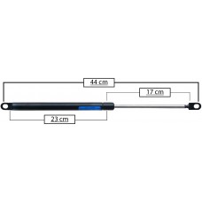 AMORTIGUADOR PARA CAJUELA DE GAS CHRYSLER Shadow 86-94 (38.7 kg.=379 nw) * Largo=44 Cilindro=23 Varilla=17 cm 