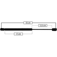 AMORTIGUADOR PARA COFRE DE GAS FORD Explorer Mod. 02-09 (26.5 kg.=259 nw) * Largo=33 Cilindro=17 Varilla=12.3 cm 