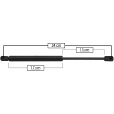 AMORTIGUADOR PARA COFRE DE GAS FORD Grand Marquis - Crown Victoria Mod. 98-08 (58 kg.=568 nw) * Largo=34 Cilindro=17 Varilla=13 cm 