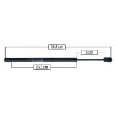 AMORTIGUADOR PARA COFRE DE GAS FORD Grand Marquis 92-97 - Town Car 98-02 (54 kg.=529 nw) * Largo=36.5 Cilindro=23.5 Varilla=9 cm 