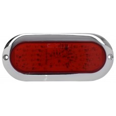 PLAFON OVALADO Bisel Cromado (Luz Led Alta-Baja-Estrobo) 12-24v con 54 Leds (DOT) 2