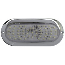 PLAFON OVALADO Bisel Cromado (Luz Led Alta-Baja-Estrobo) 12-24v con 54 Leds (DOT) 2