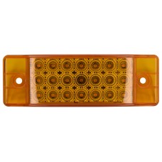 PLAFON RECTANGULAR Sin Bisel (Luz Led Fija-Estrobo) 12-24v con 21 Leds AMBAR 2