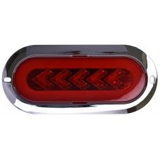 PLAFON OVALADO Bisel Cromado Ojo de Angel Tipo Gel (Luz Led Alta-Baja-Flecha Direccional) 12v 25 Leds 2