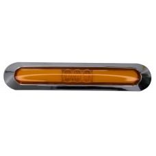 PLAFON OVALADO Bisel Cromado (Luz Gel Alta-Baja) (Luz Led Fija-Estrobo) 3 Leds 12-24V 1